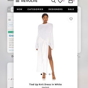 REVOLVE- SNDYS 
Tied Up Knit Dress in White size Medium